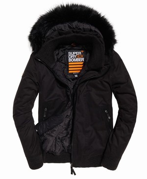 Superdry Microfibre SD-Windbomber Férfi Kabát Fekete | NBRTU0821